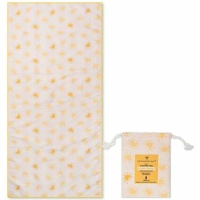 Swim Essentials plážový uterák z mikrovlákna yellow flower 135 x 65 cm