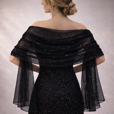 Šála přes šaty černá – Sleviste.cz