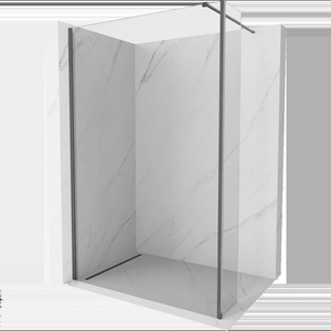 Mexen Kioto душ параван Walk-in 140 x 30 см, прозрачен, четка в цвят gun gray - 800-140-212-66-00-030 (800-140-212-66-00-030)