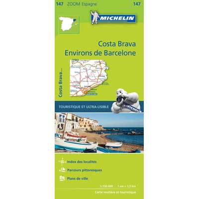 mapa Costa Brava, Barcelona y alrededores 1:150 t.