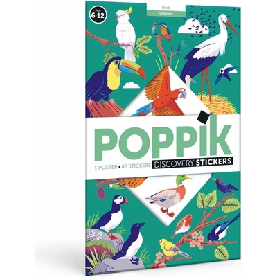 POPPIK Плакат със стикери poppik - Птици (dis017)