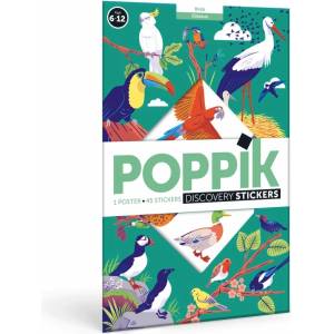 POPPIK Плакат със стикери poppik - Птици (dis017)