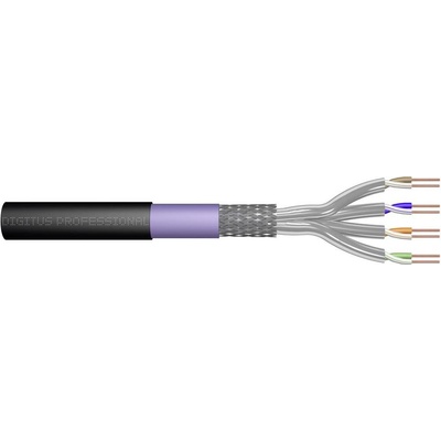Digitus DK-1741-VH-1-OD CAT 7, S/FTP, 4 x 2 x 0.25 mm², (RAL 9005), 100m, černý