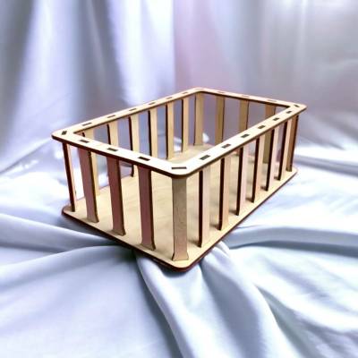 Woody Crafts Konstrukce pro vyplétaný košík obdélník 20x13 cm výška 7 cm
