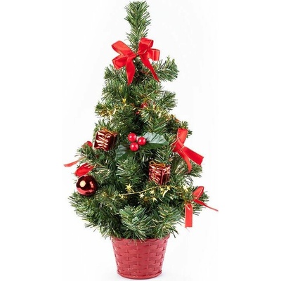 Vianočný stromček zdobený 50 cm, červená