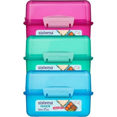 Sistema Lunch Krabička na desiatu s 2 oddielmi 1,4 l mix farieb