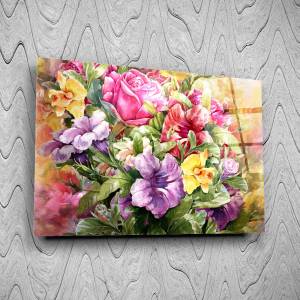 Art gift Стъклено АРТ пано - Нежен букет