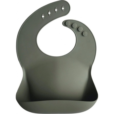 Mushie silikónový podbradník silver sage