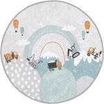 Mila Home Детски килим подходящ за пране ø120 cm Snowy Hills - Mila Home (HKC-YuvHali-468-120x120)