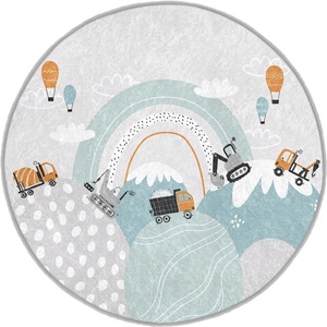 Mila Home Детски килим подходящ за пране ø120 cm Snowy Hills - Mila Home (HKC-YuvHali-468-120x120)