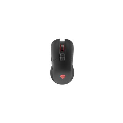 Genesis herní optická myš ZIRCON 330/RGB/Herní/Optická/3 500 DPI/Bezdrátová USB/Černá-červ