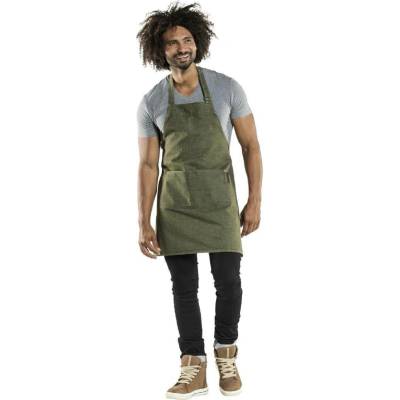 Gastrofans Zástěra Chaud Devant Base Denim zelená 70 x 75 cm