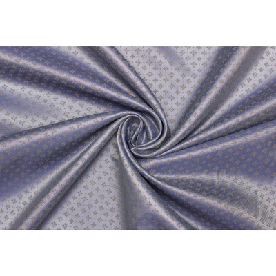 Podšívka viskóza | polyester - Modro fialová se vzorem