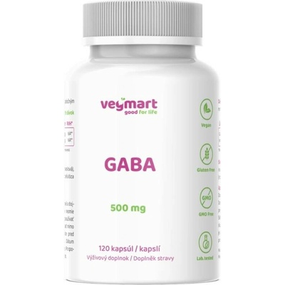 Vegmart GABA 500 mg 120 kapslí