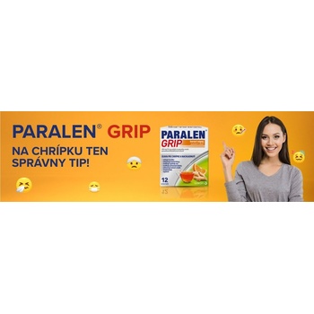 Paralen Grip horúci nápoj pomaranč a zázvor 500 mg/10 mg plo.por.12 x 500 mg/10 mg
