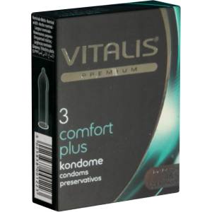 Vitalis Premium Single: Comfort Plus, 3 condoms with large head