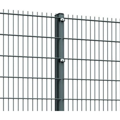 Plotový stĺpik BRAVO 60/60/2600 mm bez dier poplastovaný vo farbe antracitovej šedej RAL 7016