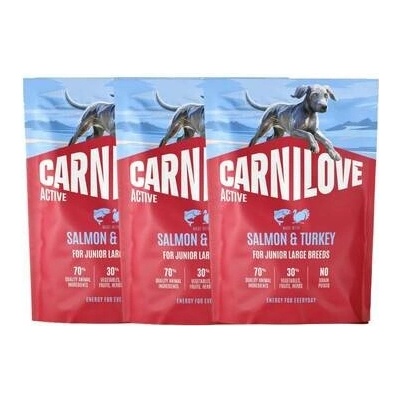 Carnilove Active Dog Salmon and Turkey Junior Large Breeds 3 x 1,5 kg