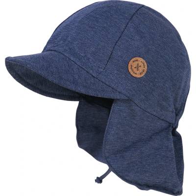 maximo Детска шапка с козирка maximo Kids' Mini Peak Cap, Band, Neck Protector Cap - Indigomeliert - размер 47 cm (904-6709-0313)