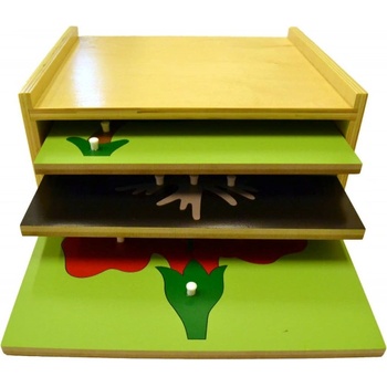Montessori 3 botanické puzzle s komodou