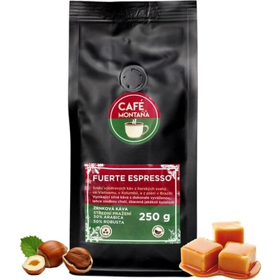 Café Montaña Fuerte Espresso mletá káva French press 0,5 kg