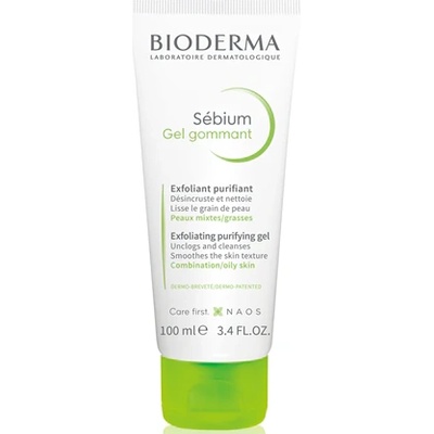 BIODERMA Sebium Exfoliating Purifying Gel почистващ пилинг за смесена и мазна кожа унисекс 100 мл