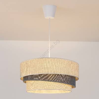 Brilagi - Пендант на кабел TRIO 1xE27/60W/230V Ø 40 см кремав/сив (BG4170)