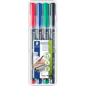 STAEDTLER Комплект маркери за алкохол, OHP, 0, 6 мм, STAEDTLER "Lumocolor 318 F", 4 различни цвята 318 WP4 (318 WP4)