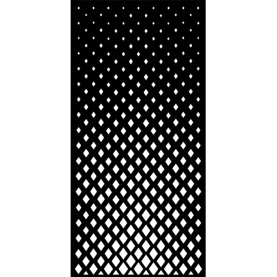 Designová kovová výplň, laserem vypálený vzor 9010, rozměr 1000x2000x2,5 mm +/- 0,5%, bez povrchové úpravy, perforace 22%