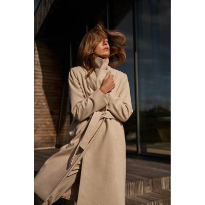 Moodo Палто с колан бежово Moodo Moodo | Bezhov | ЖЕНИ | S