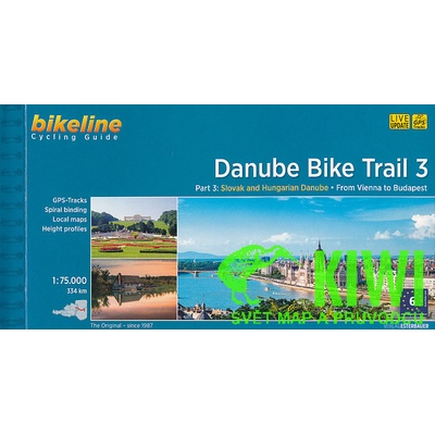 Esterbauer vydavatelství cykloprůvodce Danube Bike Trail 3, Vienna-Budapest, 1:75 t. ang