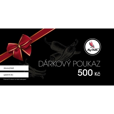 My-Chilli Dárkový poukaz na chilli - jen elektronicky Barva: Černá, Cena: 500 Kč