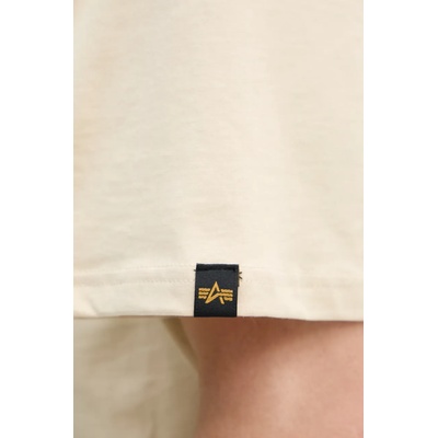 Alpha Industries Памучна тениска Alpha Industries Studio Edition BP T в бежово с апликация 156553 (156553)