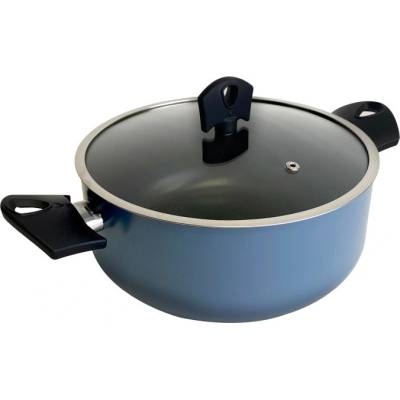 SAN IGNACIO Kastrol s poklicí a nepřilnavým povrchem NOIA 24 cm modrá BGEU-6961