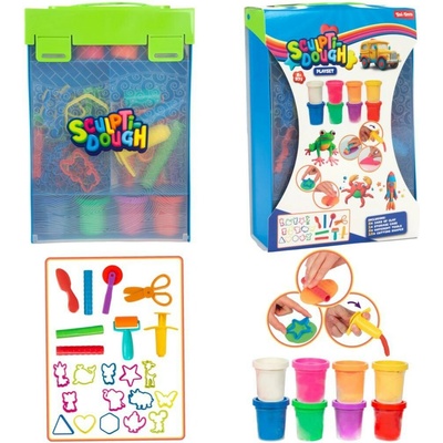 Teddies Sada modelína/plastelína 8x57g s doplnkami