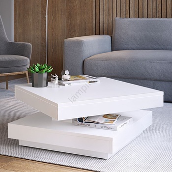 Image 1 of Mirjan24 Масичка за кафе NENANI 34x70 см бял (MJ0017)