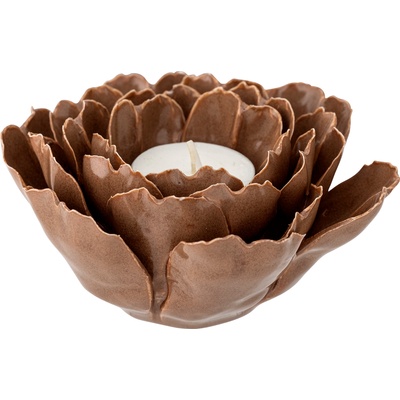 Bloomingville Свещник за чаена свещ Irisa светлокафяв (82069084)