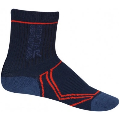 Regatta Dětské funkční ponožky RKH034 TrekTrail 2pack tm. modrá
