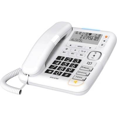Alcatel Телефон с кабел alcatel tmax70, изключително силно звънене, БЯЛ (tmax70)