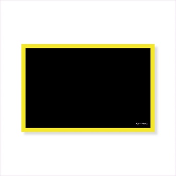 Toptabule.sk KRTCL02 Čierna kriedová tabuľa v žltom drevenom ráme 90 x 180 cm / nemagneticky