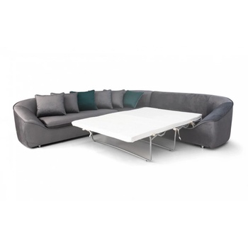 Image 1 of Kambo Ъглов диван Модена, лъскаво сиво, Monolith