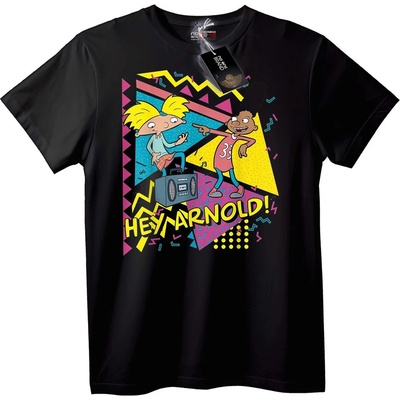 NOONEBRAND Тениска Hey Arnold! Ретро - 2XL, Black