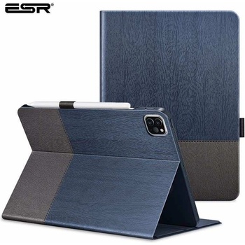 ESR Urban Premium Folio Case - текстилен калъф и поставка за iPad Pro 12.9 (2020), iPad Pro 12.9 (2018) (тъмносин)