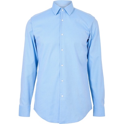 HUGO BOSS Риза с дълъг ръкав Boss Mens BOSS BLACK Kent Long Sleeve Buttoned Shirt - Light Blue 450