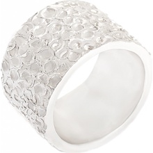 Klára Bílá Jewellery Stříbrný masivní prsten Hammer 41