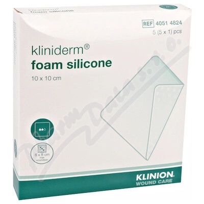Kliniderm Pena silikónový obväz 10 x 10 cm 5 ks