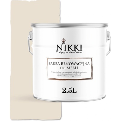 NIKKI Tradycyjna Manufaktura Barva na dřevo a nábytek US-Coat 2,5 l RAL9001 MAT, pro laminované nábytkové desky, matná – Hledejceny.cz