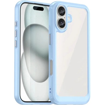 HQWear Калъф Outer Space с гел рамка за iPhone 16 Plus - син (Outer Space Case iPhone 16 Plus blue)
