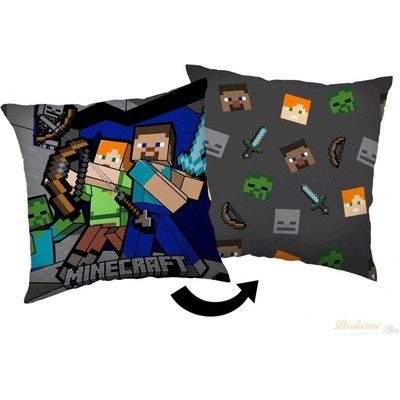 Jerry Fabrics Polštář Minecraft Survival Mode 40x40 – Zbozi.Blesk.cz