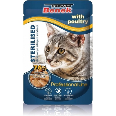 Super Benek Professional Line Sterilized Adult hydinové 100 g